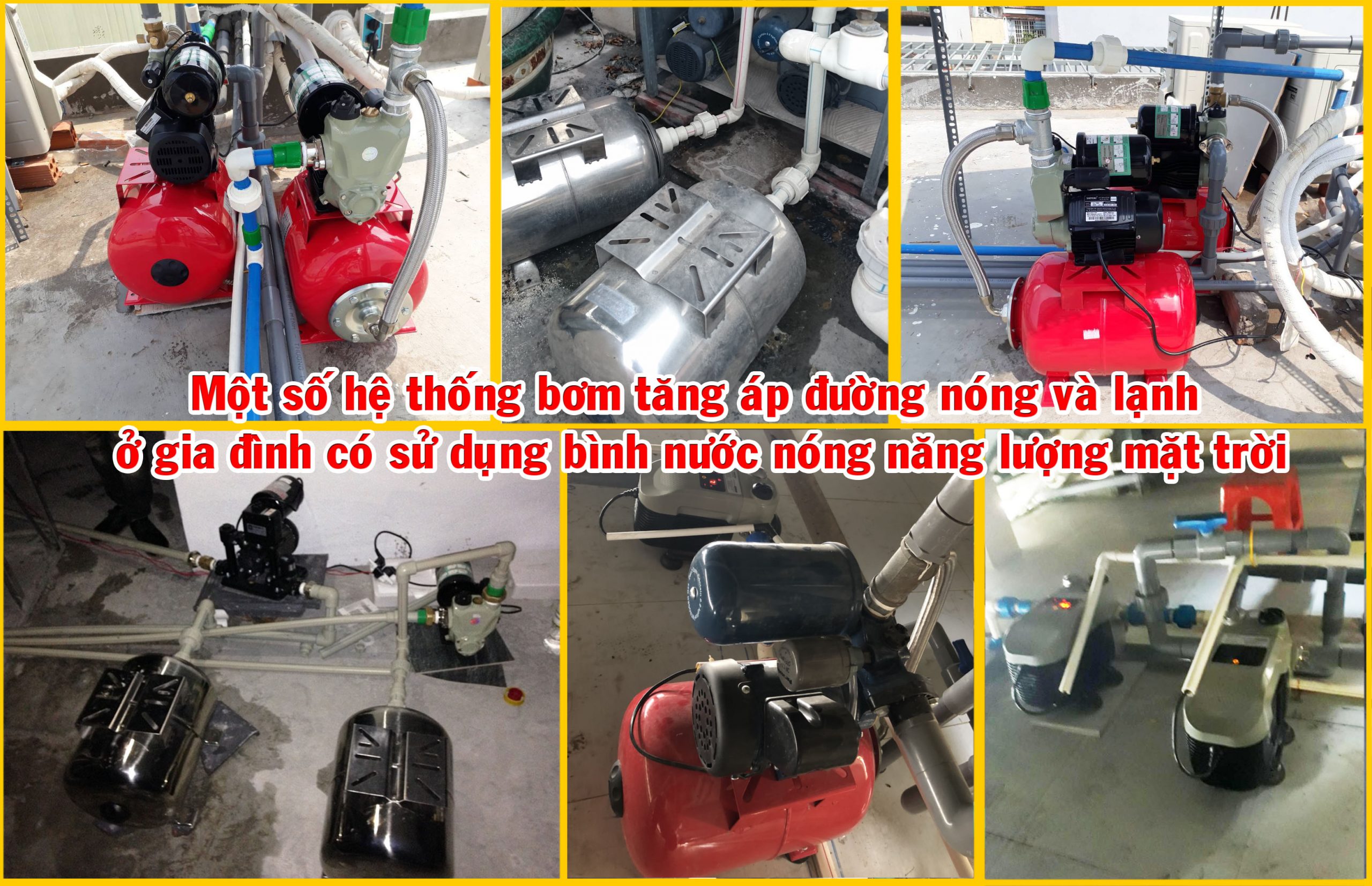Lắp bơm tăng áp hệ thống thái dương năng